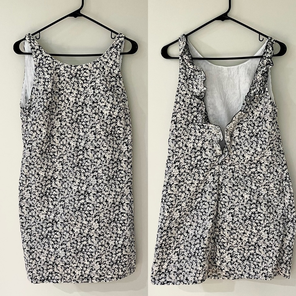 Zara Open Back Floral Daisy Mini Dress